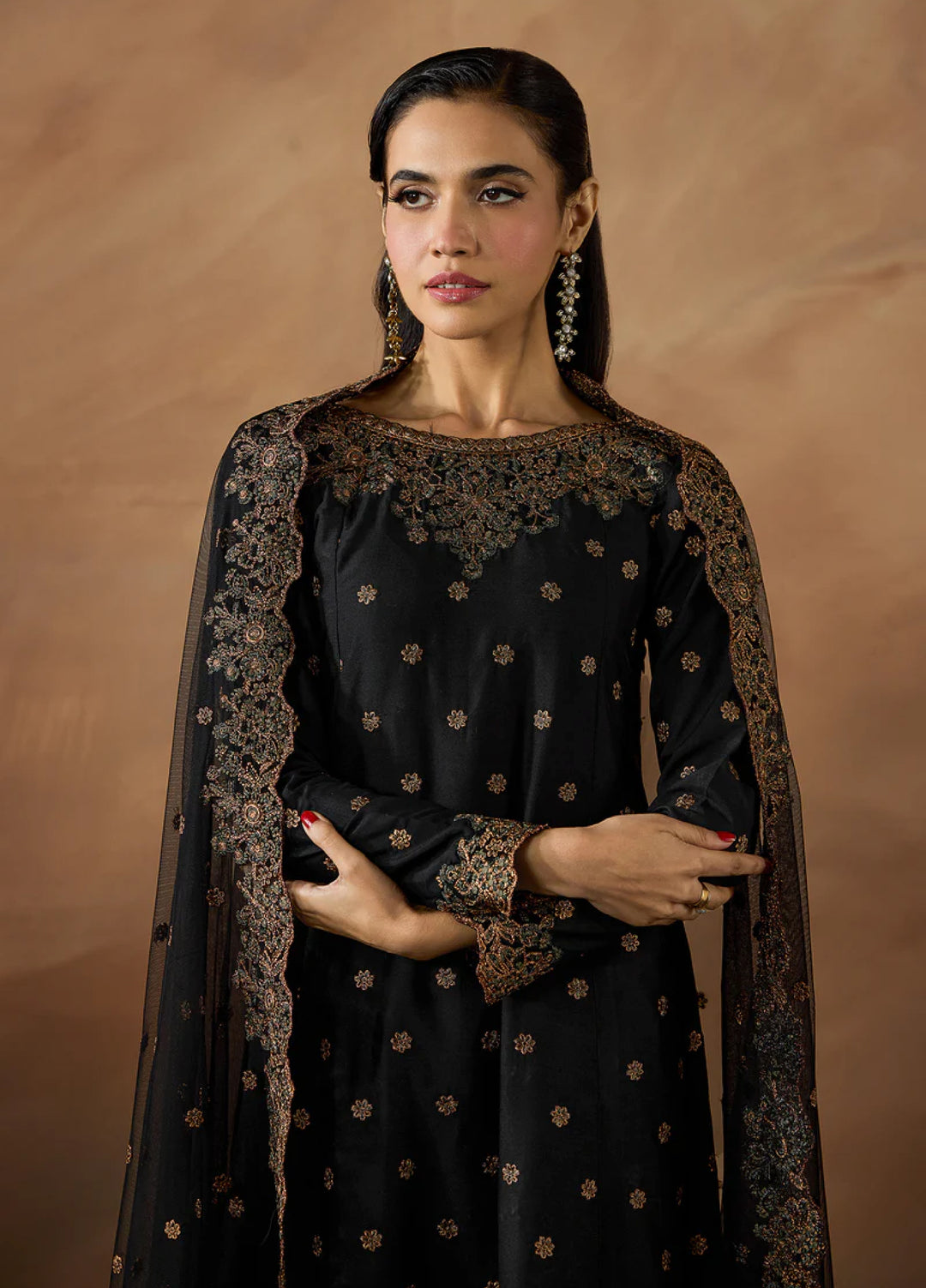 Zarif Women RTW Embroidered Raw Silk 3 Piece Suit ZR26UCR ZRF - EMC -29 - Eid Collection