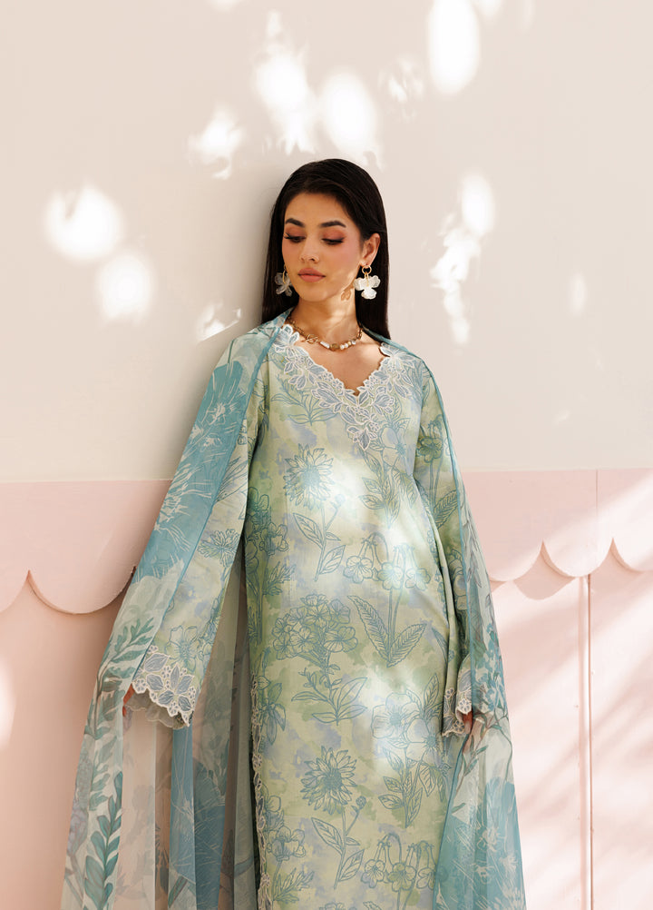 Azzal Unstitched Printed Lawn 3 Piece Suit AZL26UPL AZL-146 - Summer Collection