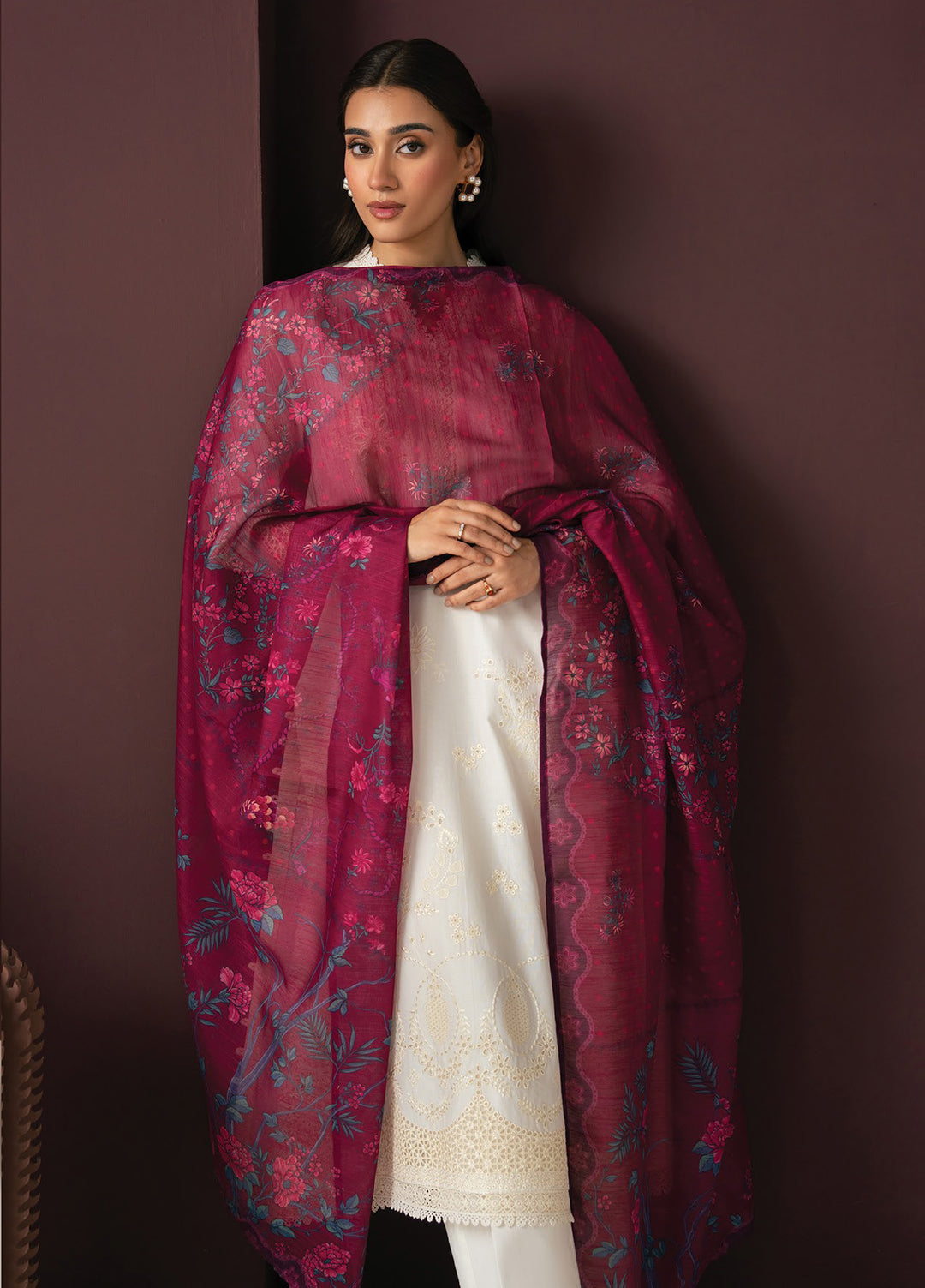 Namah by Xenia Formals Unstitched Embroidered Lawn 3 Piece Suit XF26UNL Scalar 04 - Festive Collection