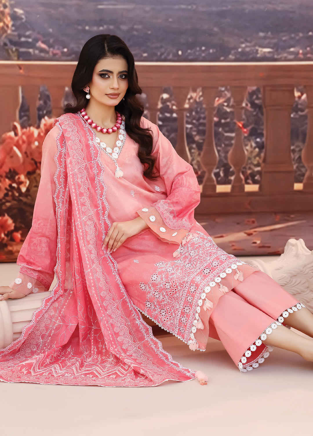 Salina by Regalia Textile Unstitched Cutwork Embroidered Lawn 3 Piece Suit RG26USCL D-5 - Summer Collection