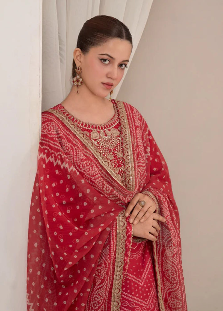 Bandhani by Chandan Nagri Women Pret Embroidered Silk 3 Piece Suit Esra - Formals Collection