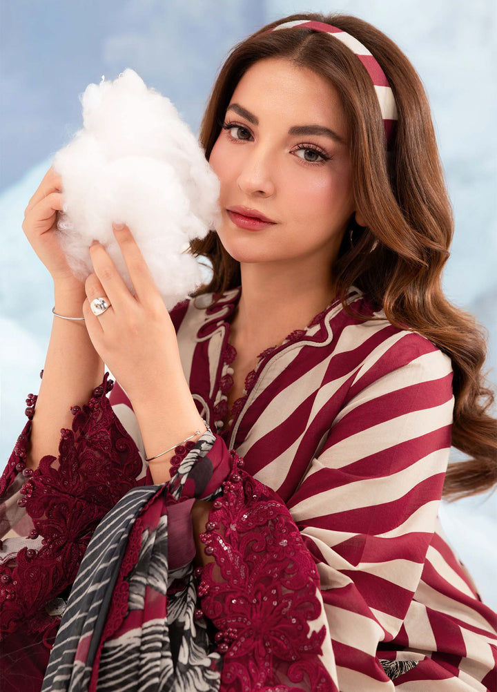 M Basics by Maria B Unstitched Embroidered Lawn 3 Piece Suit MB26SSEL MB-CUSV14-08B - Eid Collection