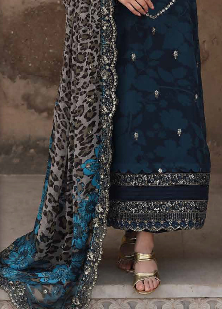 Vasal by Charizma Unstitched Luxury Chiffon Embroidered Suits 3 Piece CRZ25LC VSL25-43 - Festive Collection