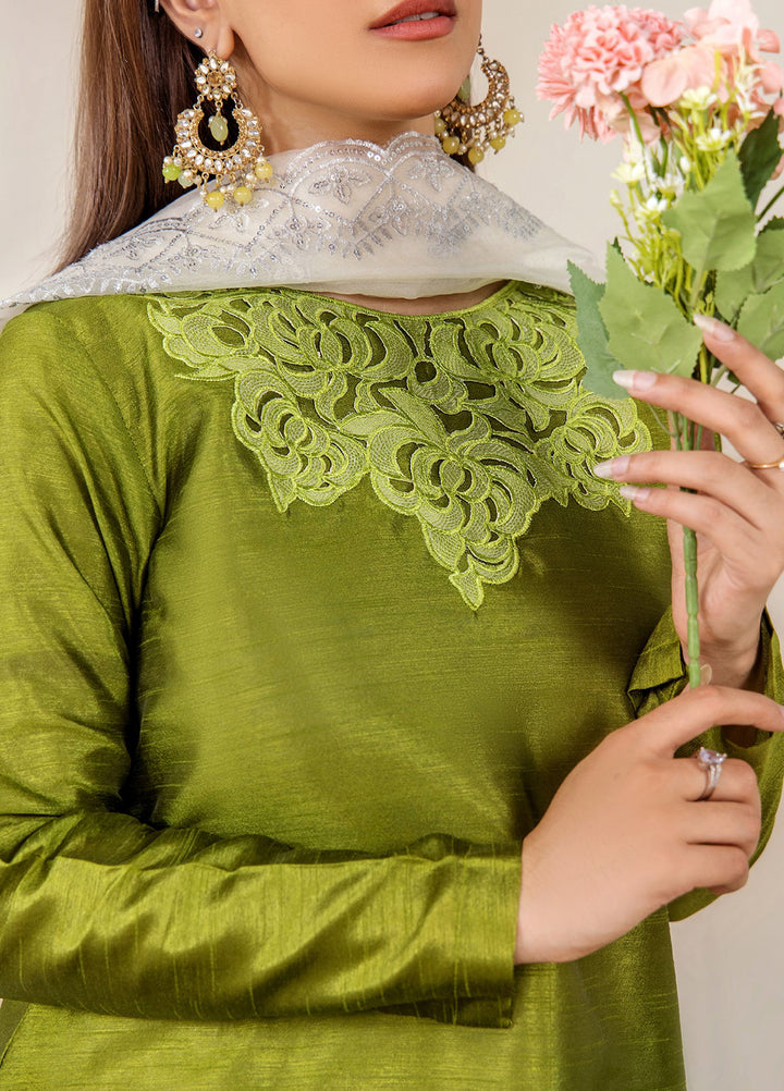 The Florea Edit by Alyra RTW Embossed Indian Raw Silk 3 Piece Suit ELARA-RTW1002 - Festive Collection