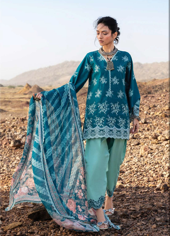 Zainab Chottani Unstitched Embroidered Luxury Lawn 3 Piece Suit ZC26ULZ D-12 NISSA - Summer Collection