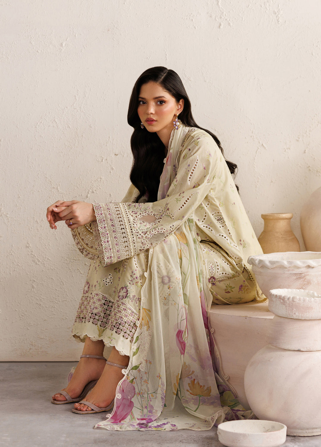Iznik Unstitched Embroidered Lawn 3 Piece Suit IZ26ULF IBE-08 - Festive Collection