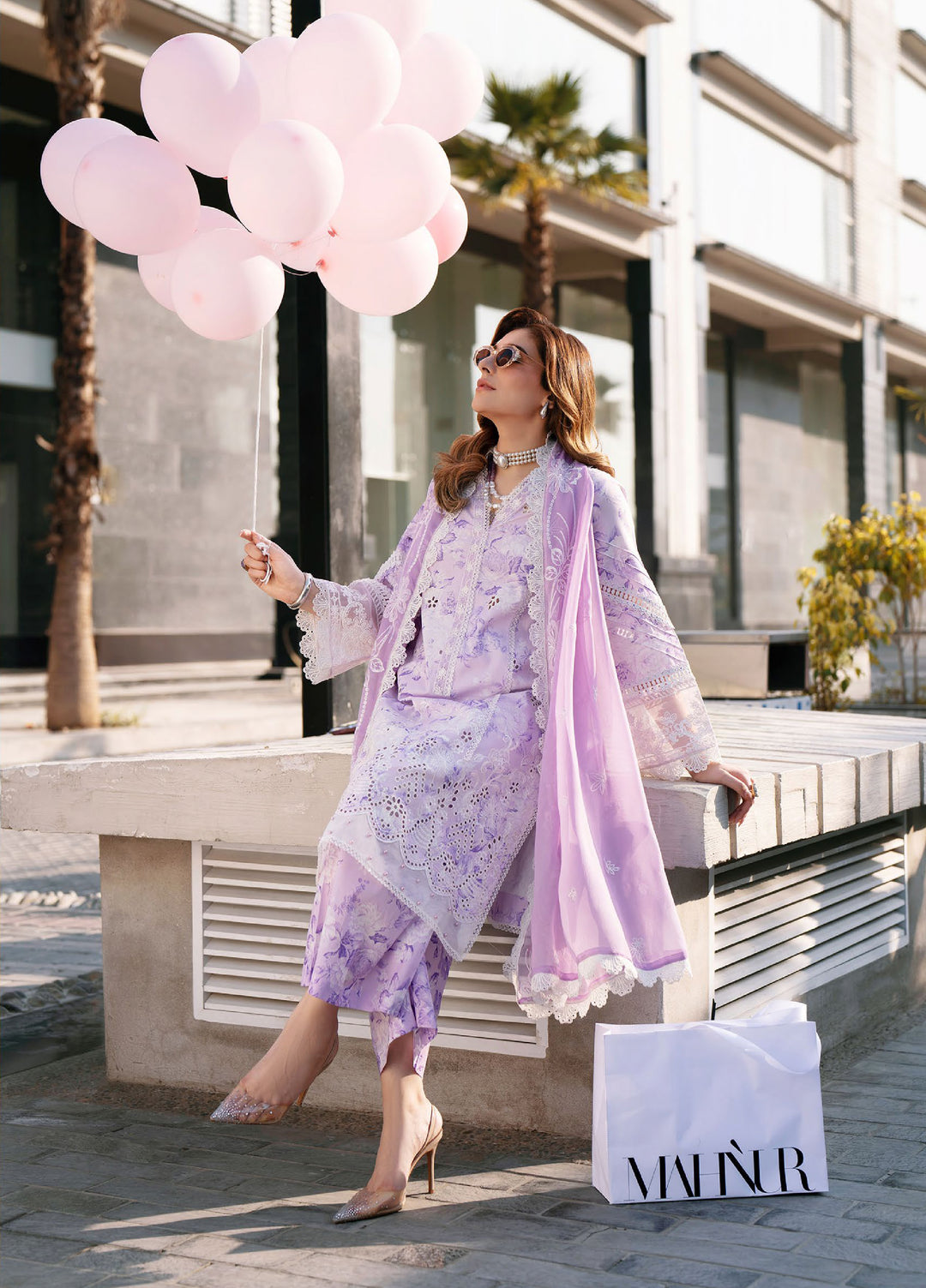 Broadway by Mahnur Unstitched Embroidered Lawn 3 Piece Suit MN26UB BW-009 - Summer Collection