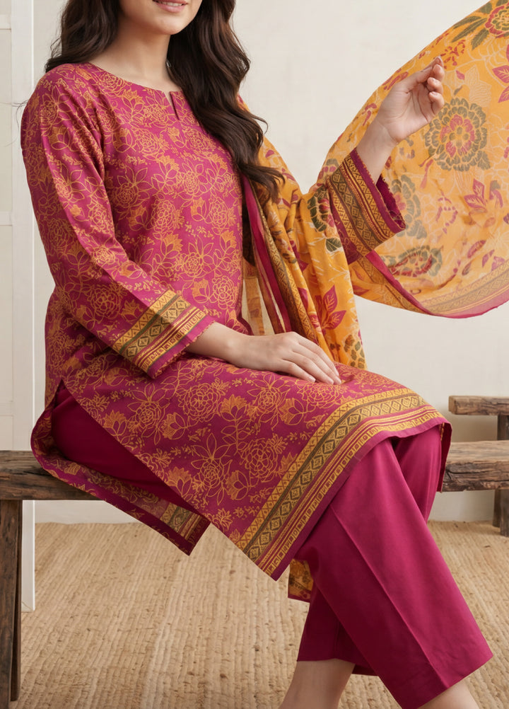 Daman by VS Textiles Unstitched Printed Lawn 3 Piece Suit VS26UDL D-05 845 - Casual Collection