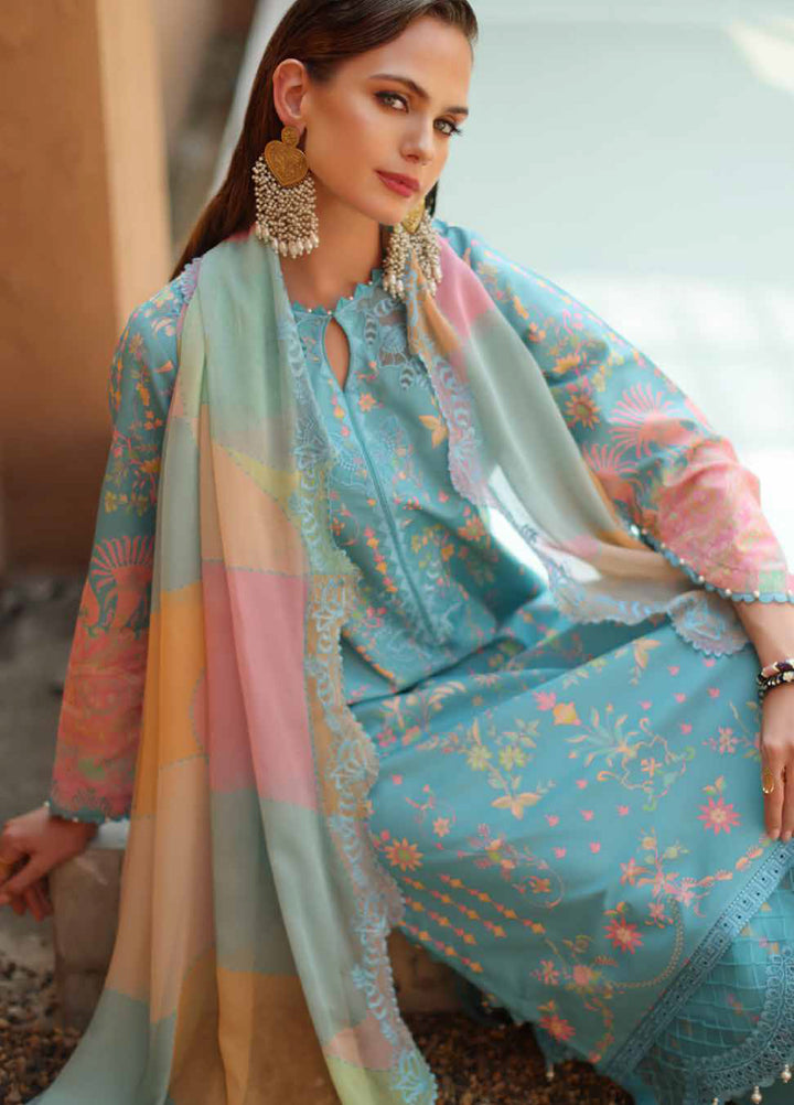 Combination by Charizma Unstitched Embroidered Luxury Lawn 3 Piece Suit CHR26UC CC6-03 - Summer Collection