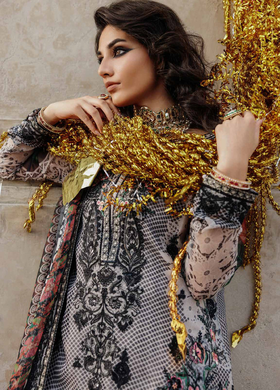 Vasal by Charizma Unstitched Luxury Chiffon Embroidered Suits 3 Piece CRZ25LC VSL25-44 - Festive Collection