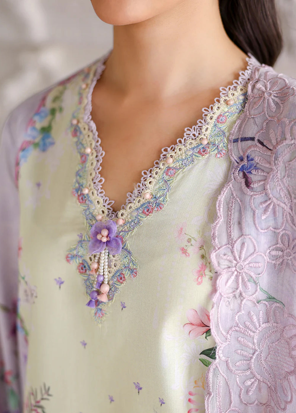 Sunlit Tales by Roheenaz Unstitched Embroidered Lawn 3 Piece Suit RN26ULS Sunveil RUNSS260708 - Lawn Collection