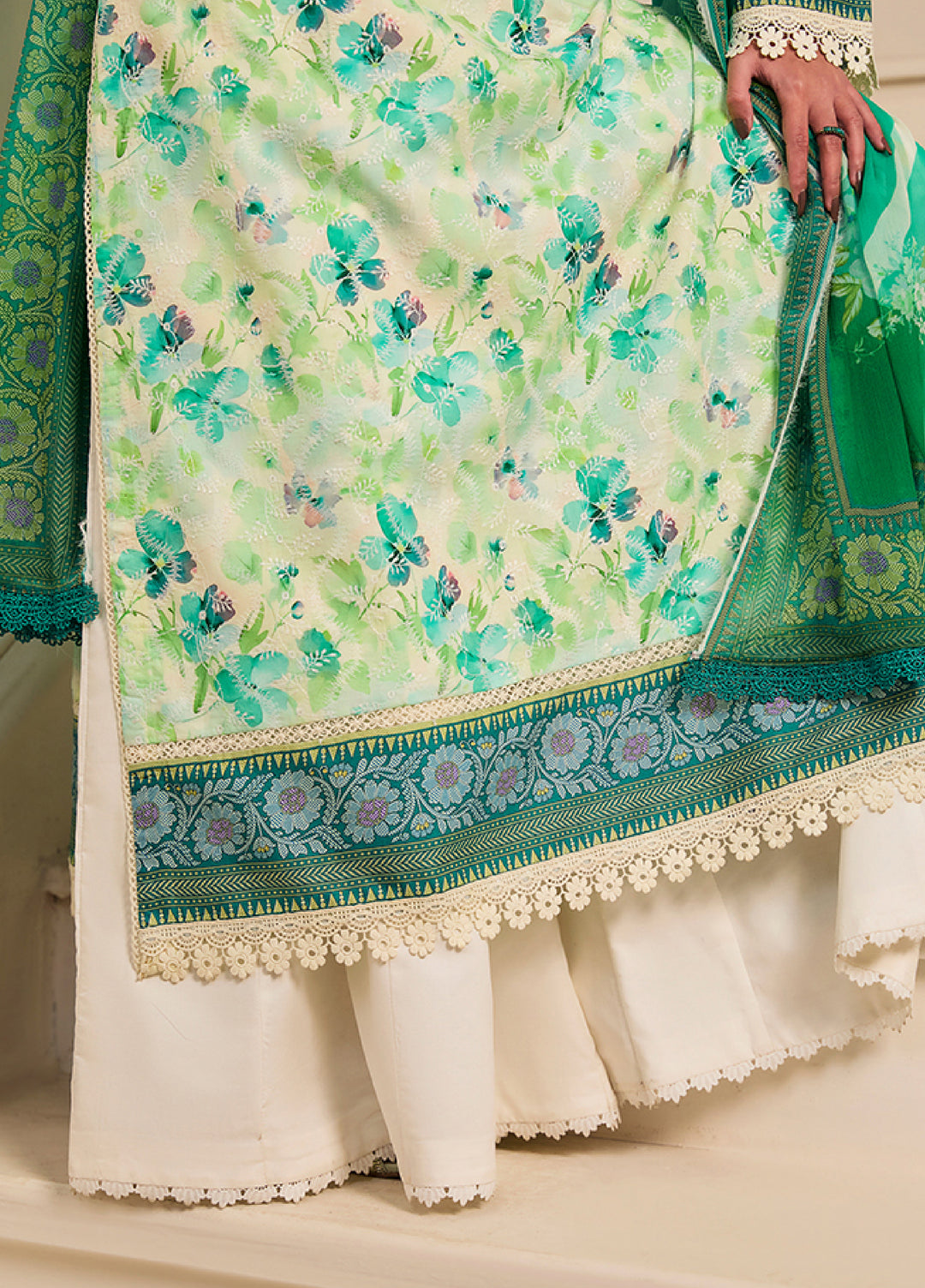 Raha Summer Prints by RajBari Unstitched Printed Lawn 3 Piece Suit RB26URVI D-3 - Summer Collection