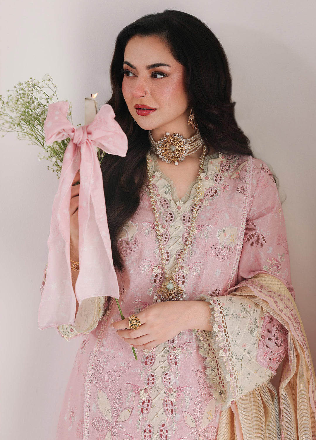 Sahil by Qalamkar Unstitched Embroidered Luxury Lawn 3 Pcs Suit QLK26US SA-09 Haniya - Summer