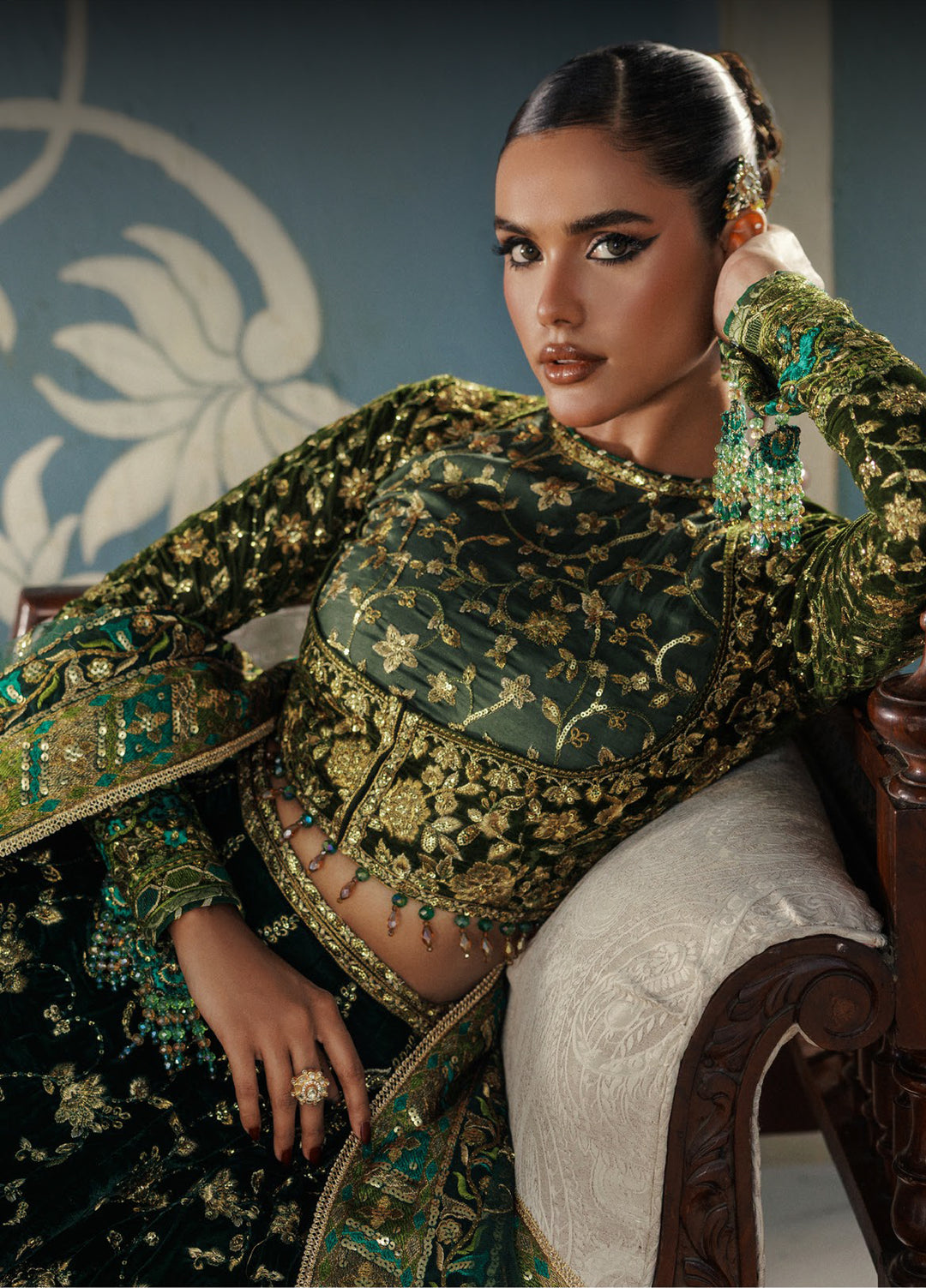 AIK Udaipur Velvet Unstitched Luxury Embroidered 3 Piece AIK25 D-02 - Formals Collection