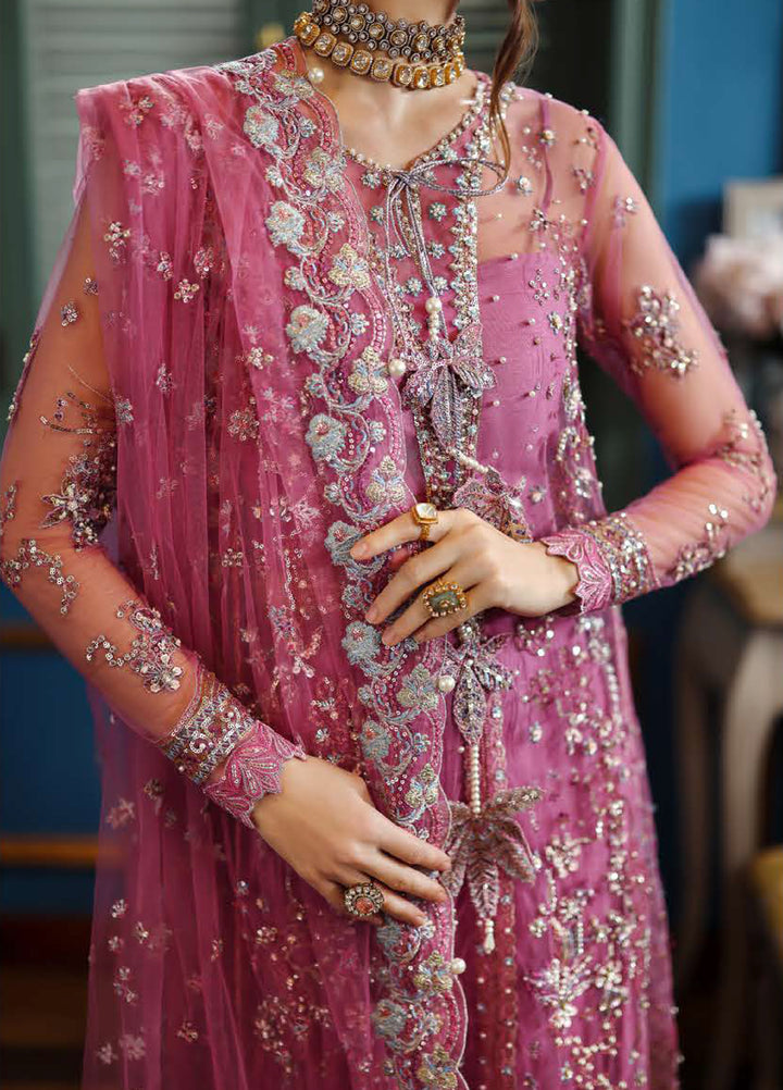 The Muse by Mushq Unstitched Net Embroidered Suits 3 Piece MU26TM Arwen - Wedding Collection