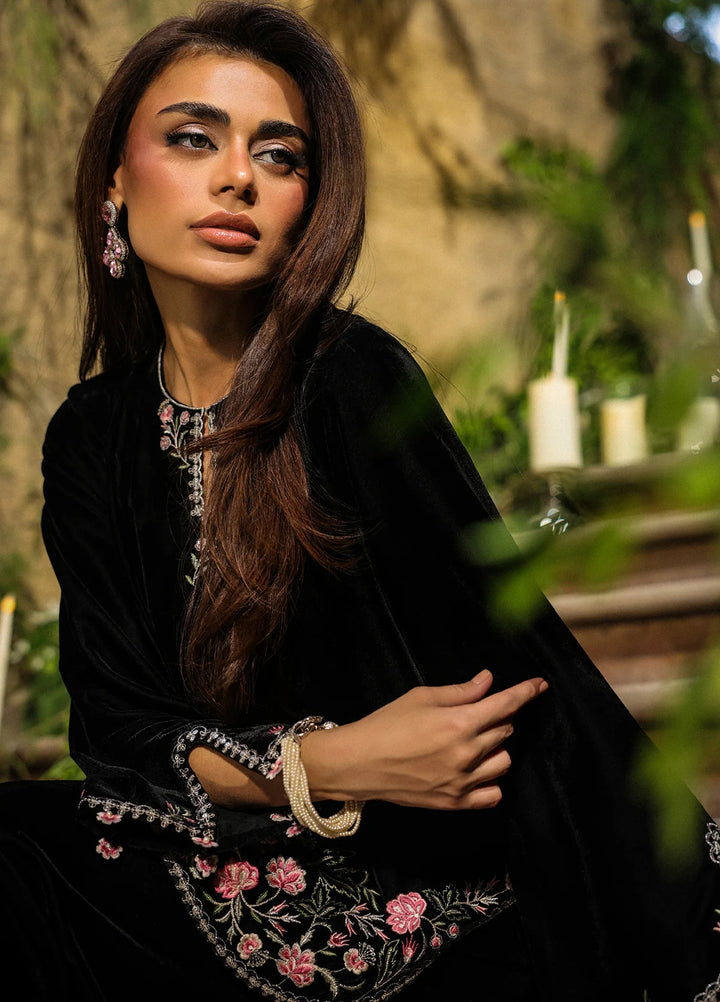 Elayra by Sahar Pret Velvet 2 Piece Embroidered Noir Elegance - Festive Collection
