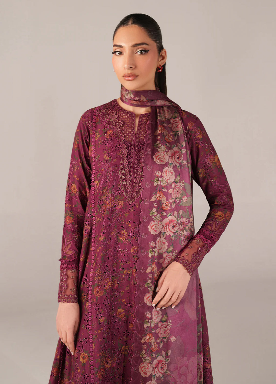 Iznik Unstitched Embroidered Lawn 3 Piece Suit IZ26US SS-04 - Summer Collection
