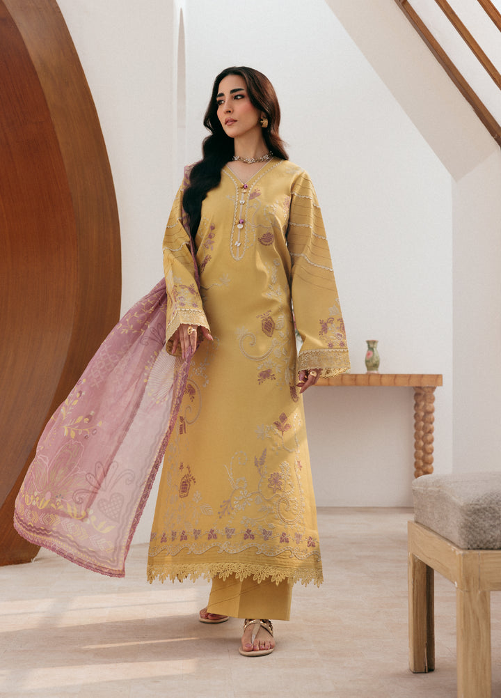Zync by Florent Untitched Lawn Embroidered 3 Piece Suit FL26UZ FZ-1B - Summer Collection