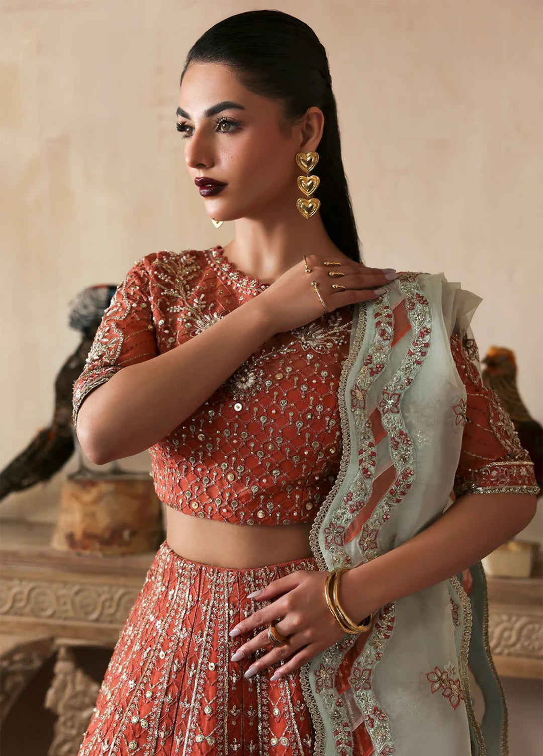 Zarposh Unstitched Embroidered Organza 3 Piece Suits ZP26UF Mahgul - Festive Collection