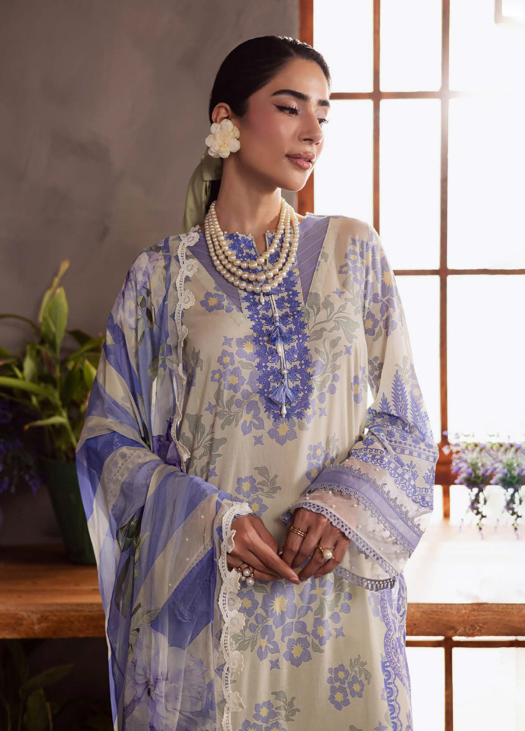 Signature Prints by Nureh Unstitched Printed Lawn 3 Piece Suit NU26USL SP-159 - Summer Collection