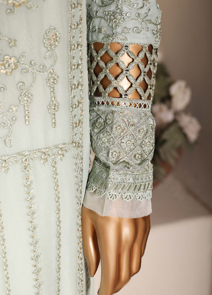 Fasane by HZ Textiles RTW Embroidered Chiffon 3 Piece Suit HZ26UCF HZK-241 Green - Festive Collection