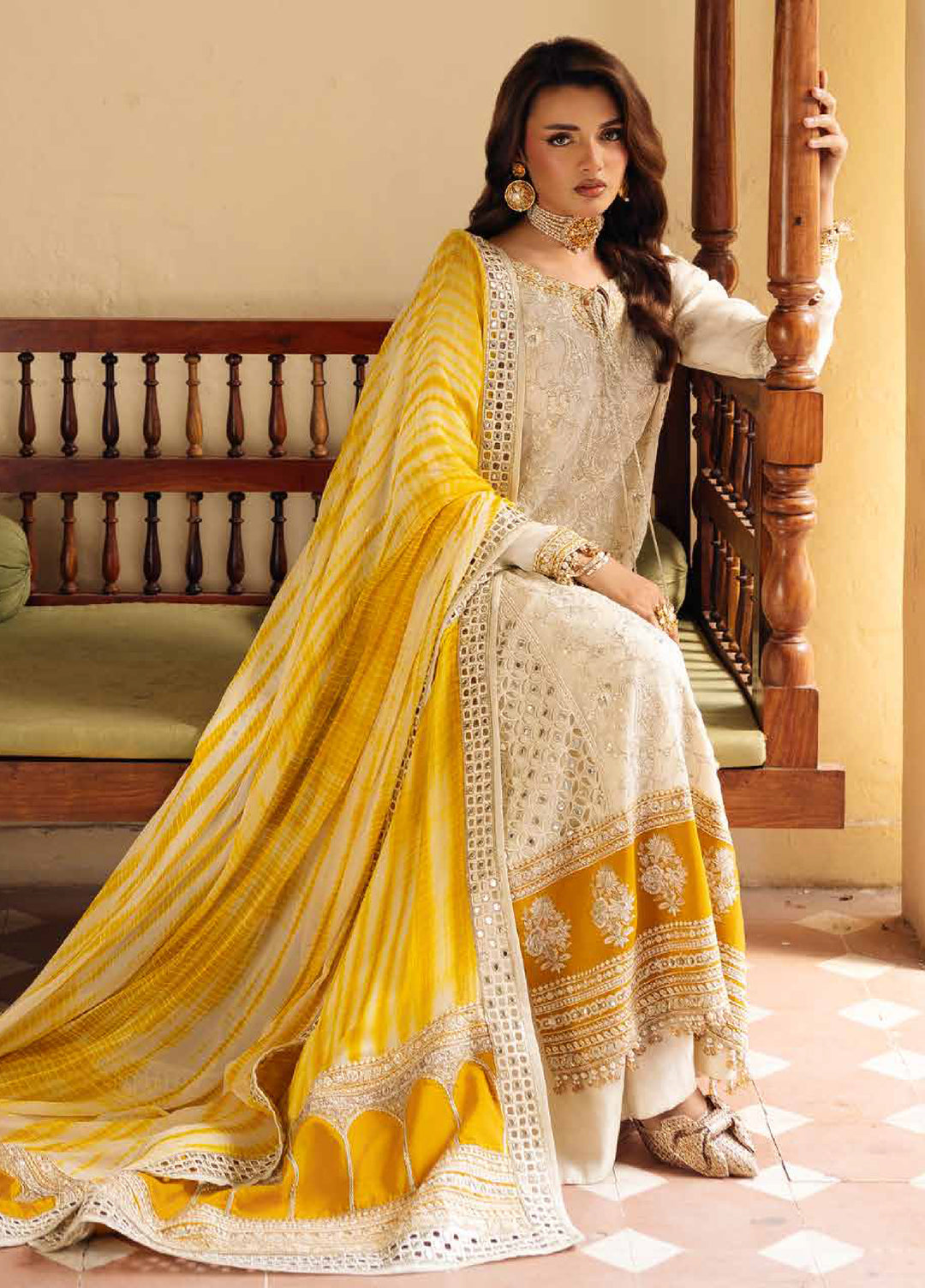 Celine by Charizma Unstitched Embroidered Chiffon 4 Piece Suit CHR26UC Celine CCE6-02 - Festive Collection