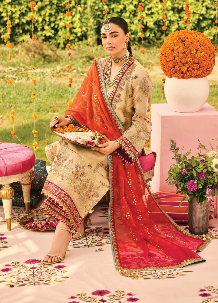Shehnai by Alizeh Fashion Unstitched Embroidered Zari Net Suits 3 Piece AFB25SF Dilruba - Festive Collection