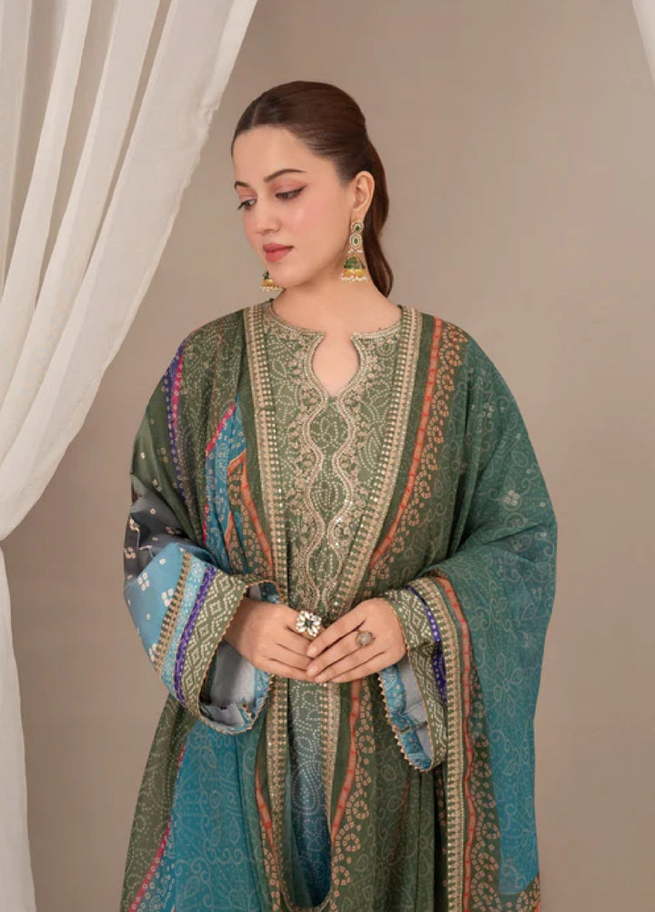 Bandhani by Chandan Nagri Women Pret Embroidered Silk 3 Piece Suit Selin - Formals Collection