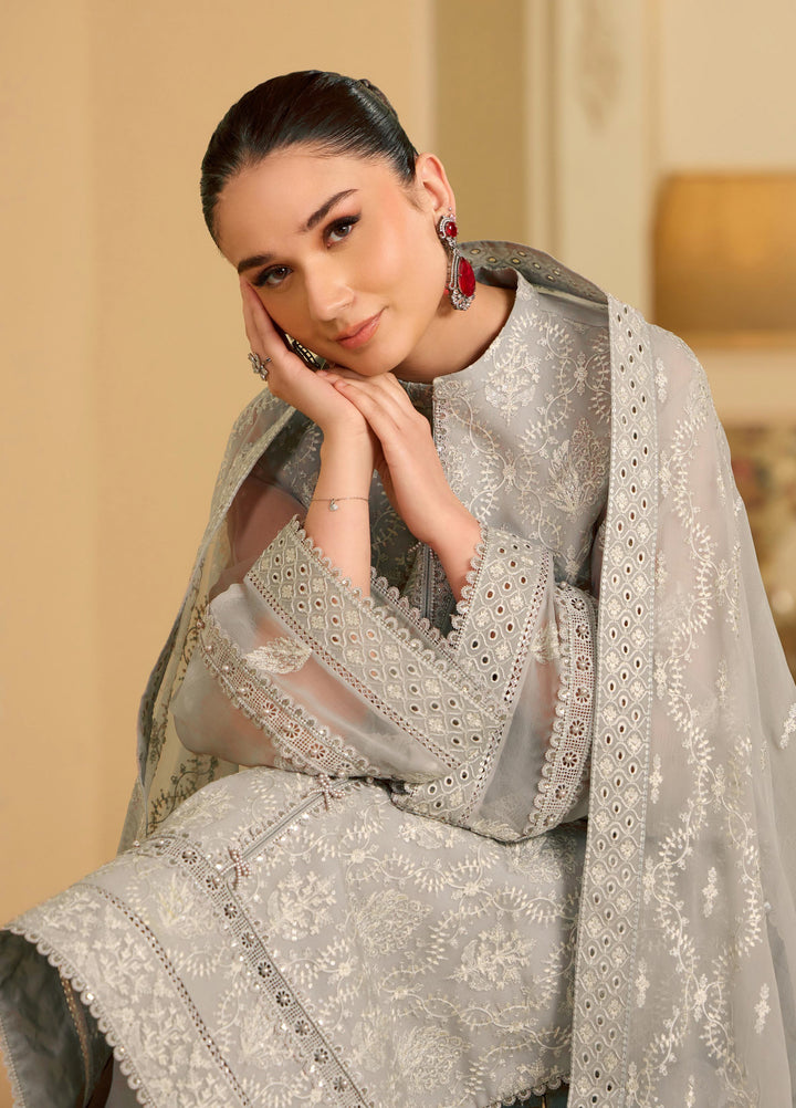 Alizeh Fashion Unstitched Embroidered Chiffon 3 Piece Suit AF26UCF AF-CH-2255-Ezza - Festive Collection