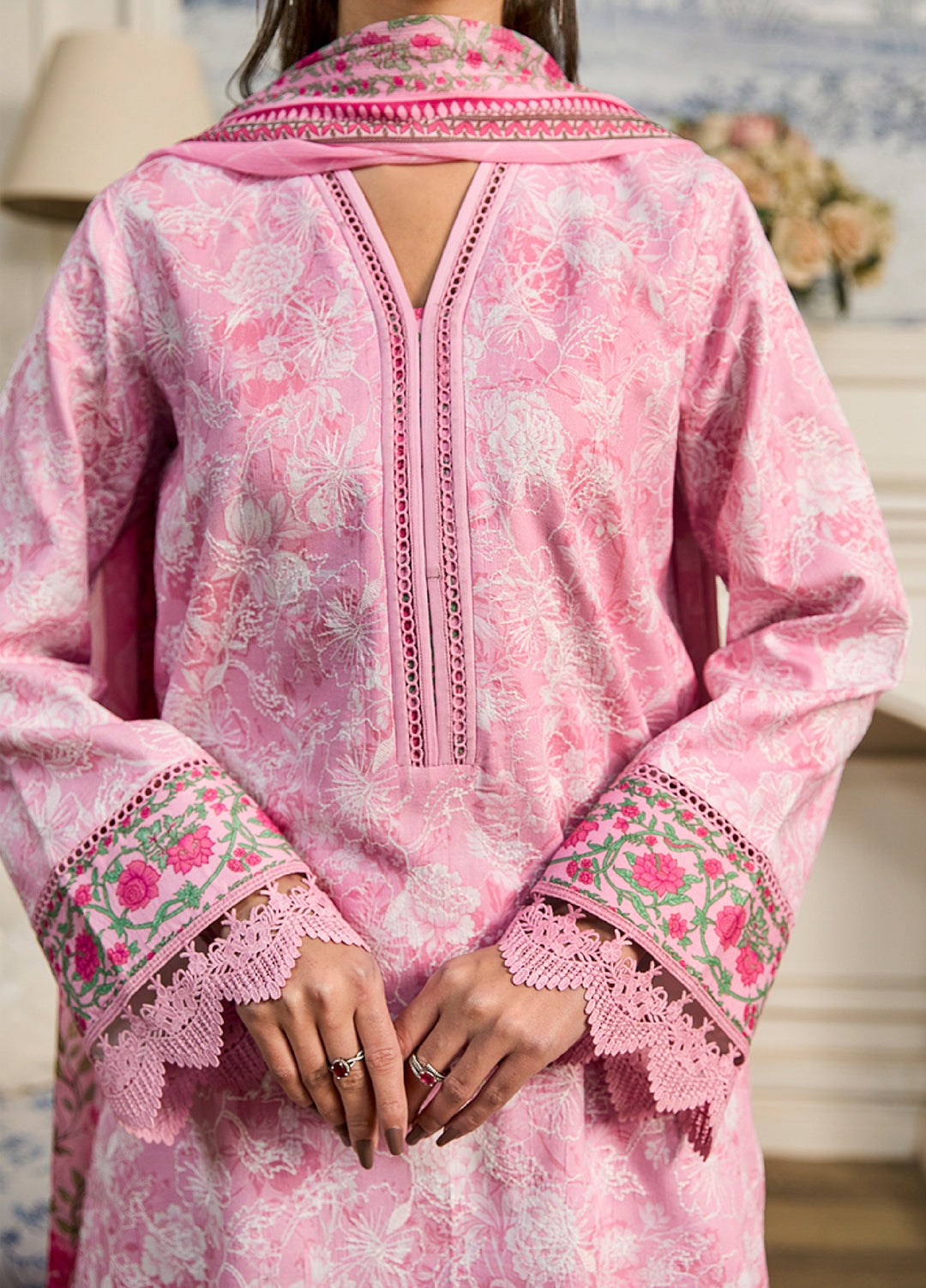 Raha Summer Prints by RajBari Unstitched Printed Lawn 3 Piece Suit RB26URVI D-4 - Summer Collection