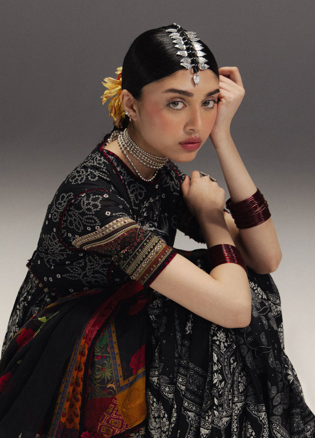 Anarkali by Zara Shahjahan Unstitched Embroidered Lawn 3 Piece Suit ZS26UAL D-01 SURK BAHAR - Eid Collection