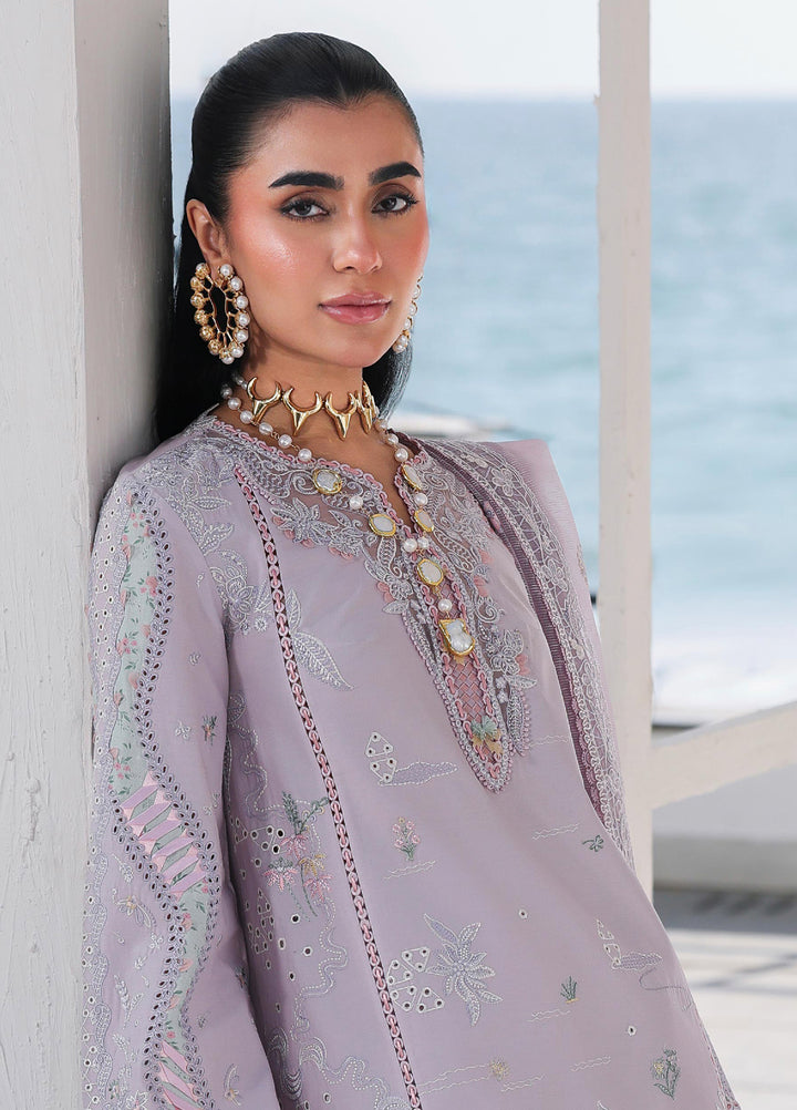 Sahil by Qalamkar Unstitched Embroidered Luxury Lawn 3 Pcs Suit QLK26US SA-11 Rehma - Summer