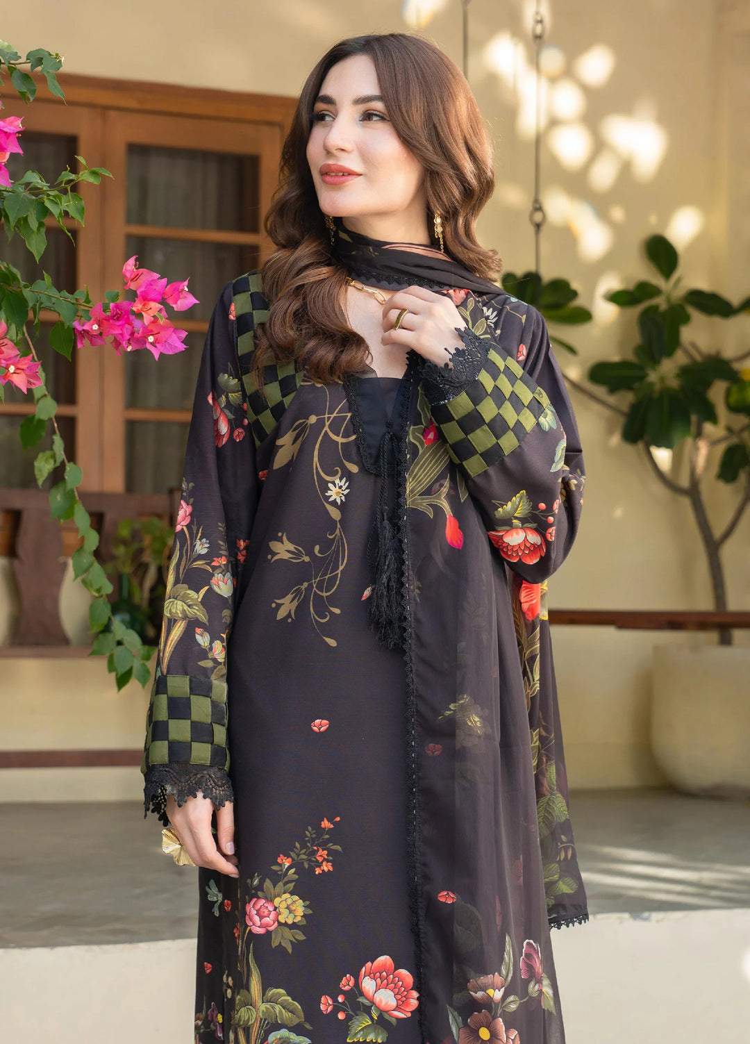 Mah e Noor Intermix by Panache 3 Piece Raw silk Orya - Winter Collection