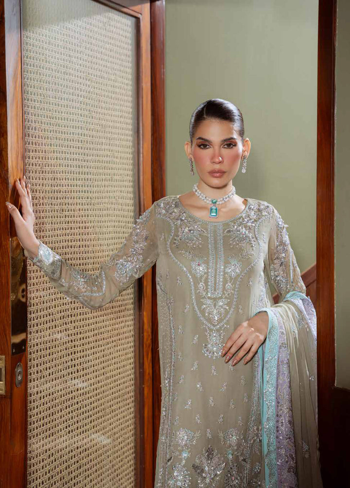 Elaya Luxury by Nureh Unstitched Chiffon Embroidered 3 Piece Suit NU26EL NEL-88 - Festive  Collection