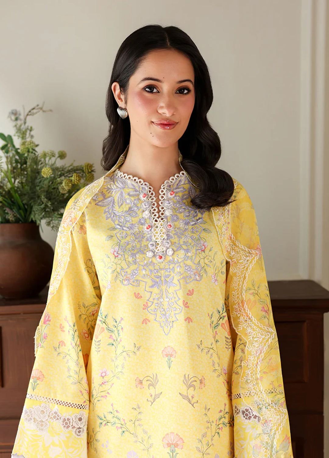 Sunlit Tales by Roheenaz Unstitched Embroidered Lawn 3 Piece Suit RN26ULS Honey Haze RUNSS260701 - Lawn Collection