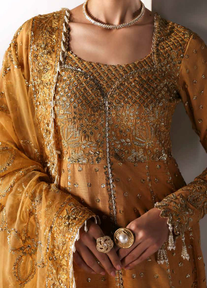 Serein Luxe by Emaan Adeel Unstitched Raw Silk Embroidered Suits 3 Piece EA25SL D-2 Golden Hour - Festive Collection
