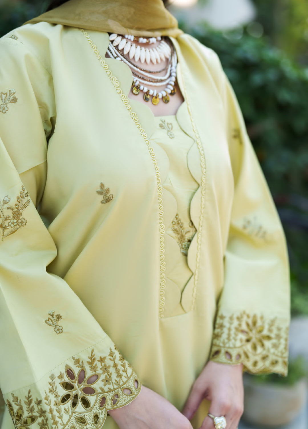 Golden Enara by Rashid Textiles Unstitched Embroidered Lawn 3 Piece Suit RT26ULG 3702 - Casual Collection