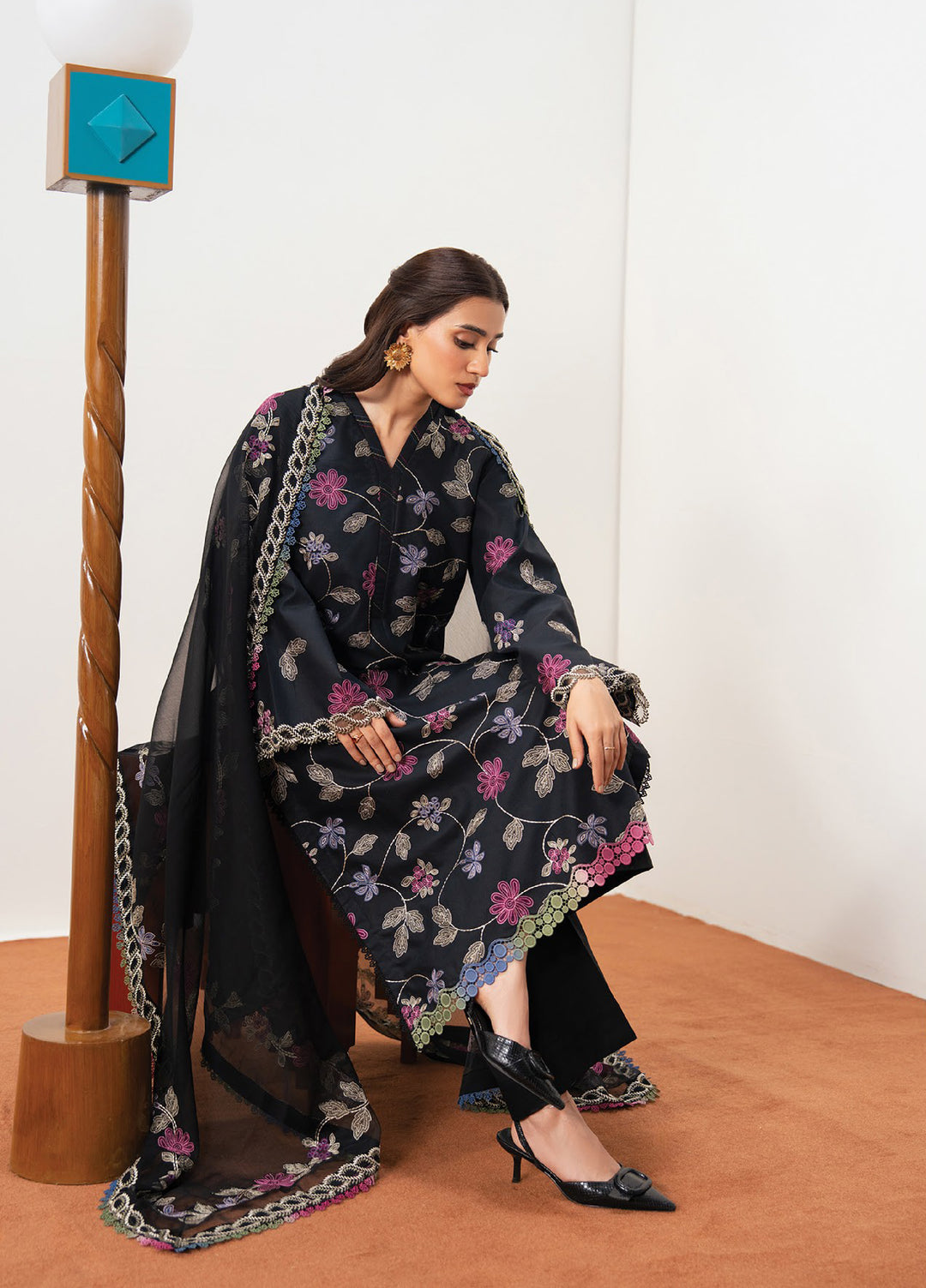 Namah by Xenia Formals Unstitched Embroidered Jacquard Lawn 3 Piece Suit XF26UNL 05 - Rever Bloom - Festive Collection