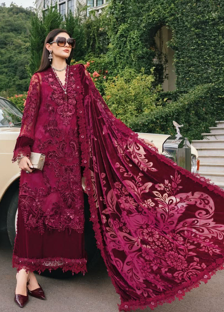 Luxe by Maria B Unstitched Embroidered Velvet 3 Piece MB25LW D8 - Winter Collection