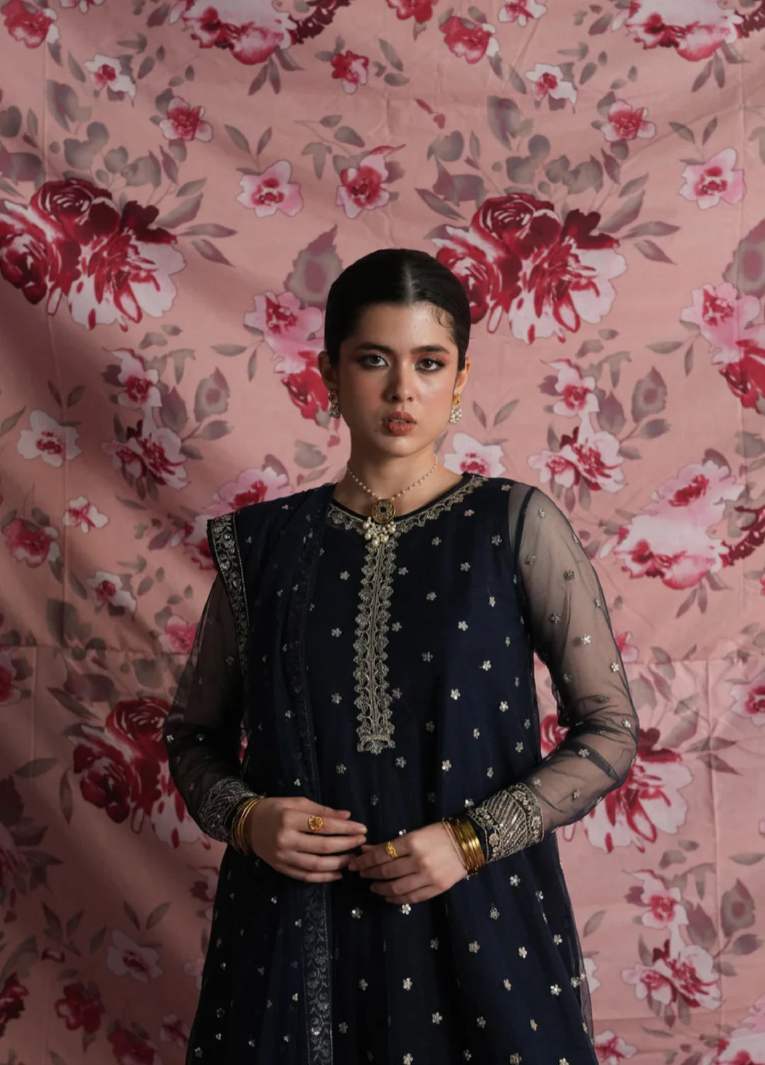 Koel by Jahaan RTW Embroidered Net 3 Piece Suit Zoor Festive Collection