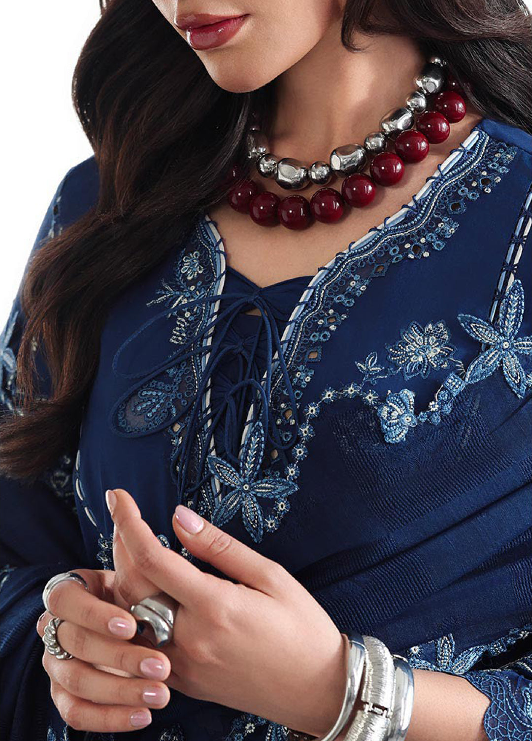 Q Line by Qalamkar Unstitched Embroidered Lawn 3 Piece Suit QLK26ULQ SORAI QKL-1  - Festive Collection