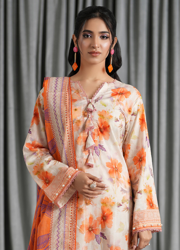 Salina by Regalia Textile Unstitched Printed Lawn 3 Piece Suit RG26US D-4 - Summer Collection