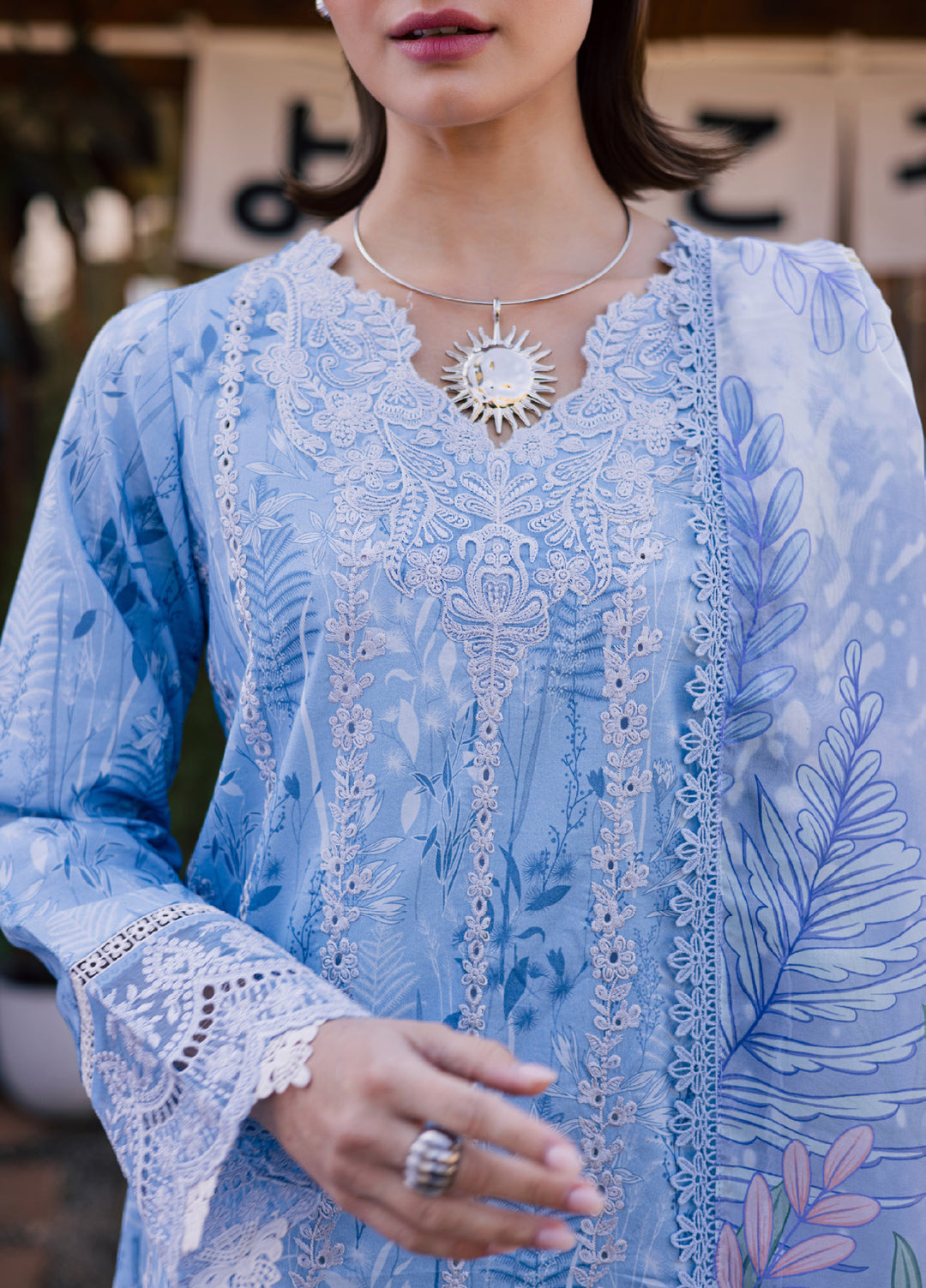 Shezlin by Aabyaan Unstitched Embroidered Chikankari 3 Piece Suit ABY26UCS SEREEN - Eid Collection