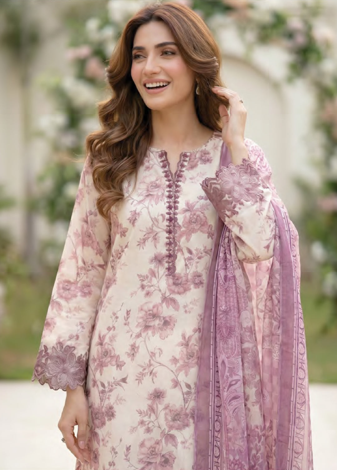 Essentials by Lakhany Unstitched Printed Lawn 3 Piece Suit LSM26UEL LG-MM-1035 - Summer Collection