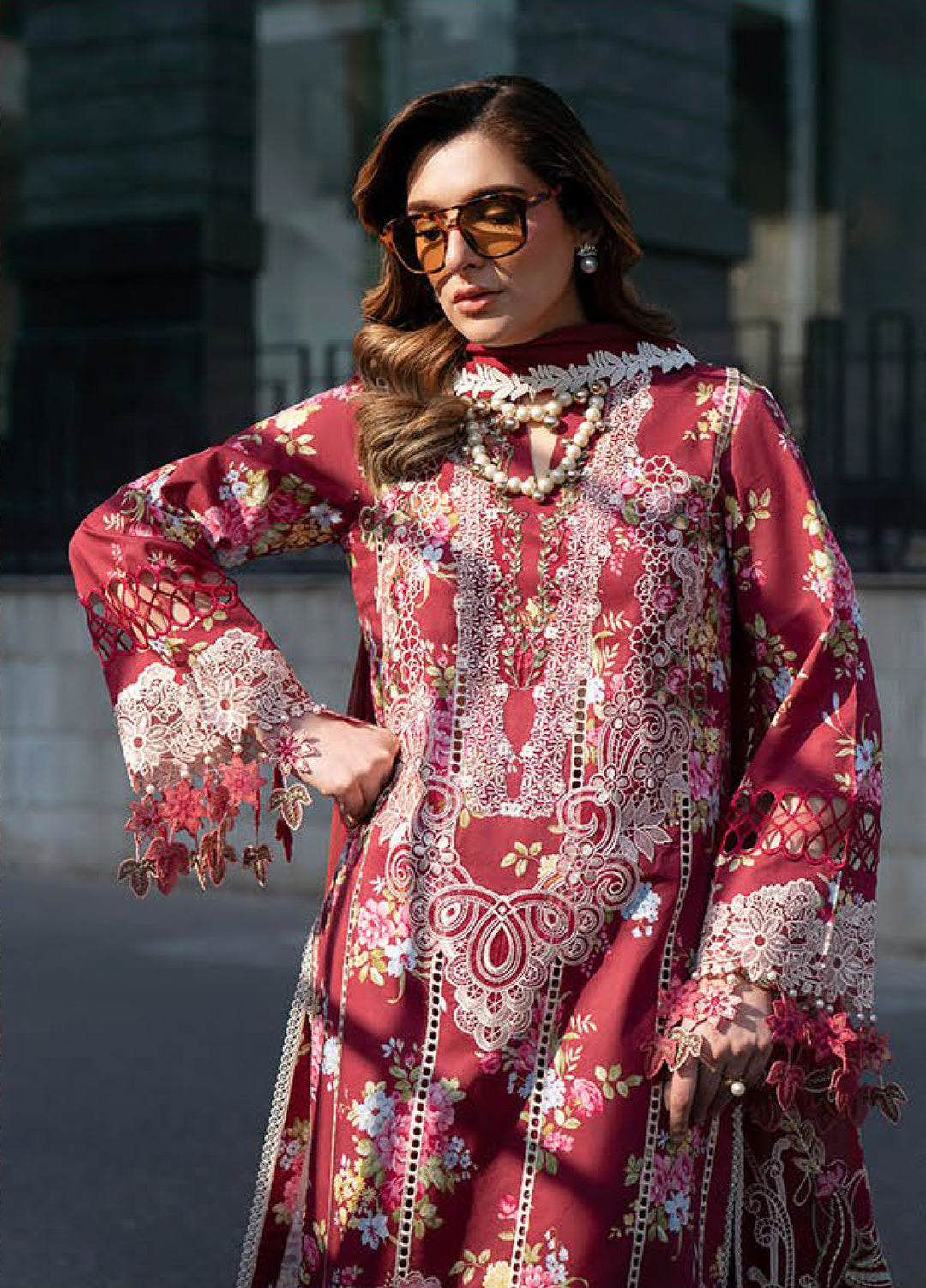 Broadway by Mahnur Unstitched Embroidered Lawn 3 Piece Suit MN26UB BW-011 - Summer Collection