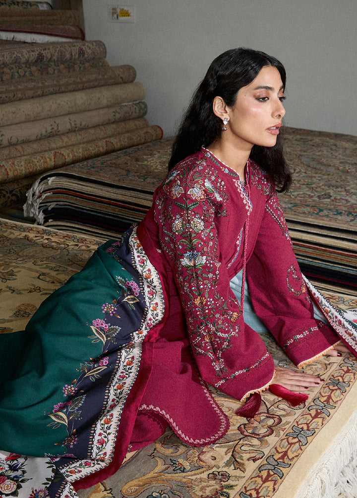 Jugnu by Hussain Rehar Unstitched Karandi Embroidered Suits 3 Piece HR25JW Hasti - Winter Collection