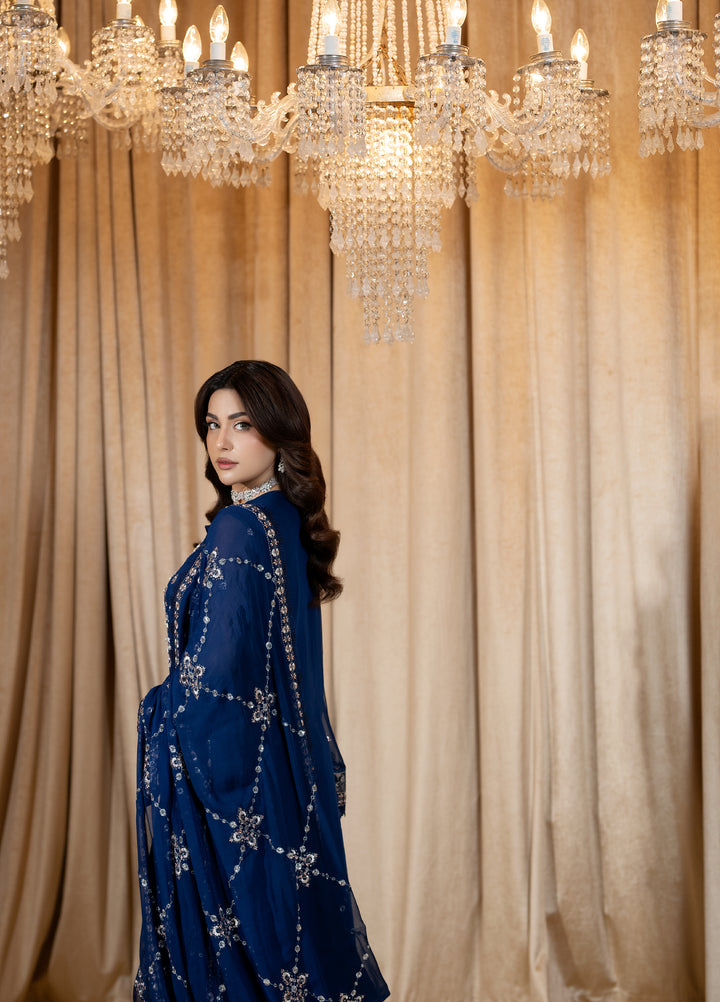 Maah-e-Noor Raum by Sarb Unstitched Embroidered Bamber Chiffon 3 Piece Suit RS26UMN MWF-04 - Wedding Collection