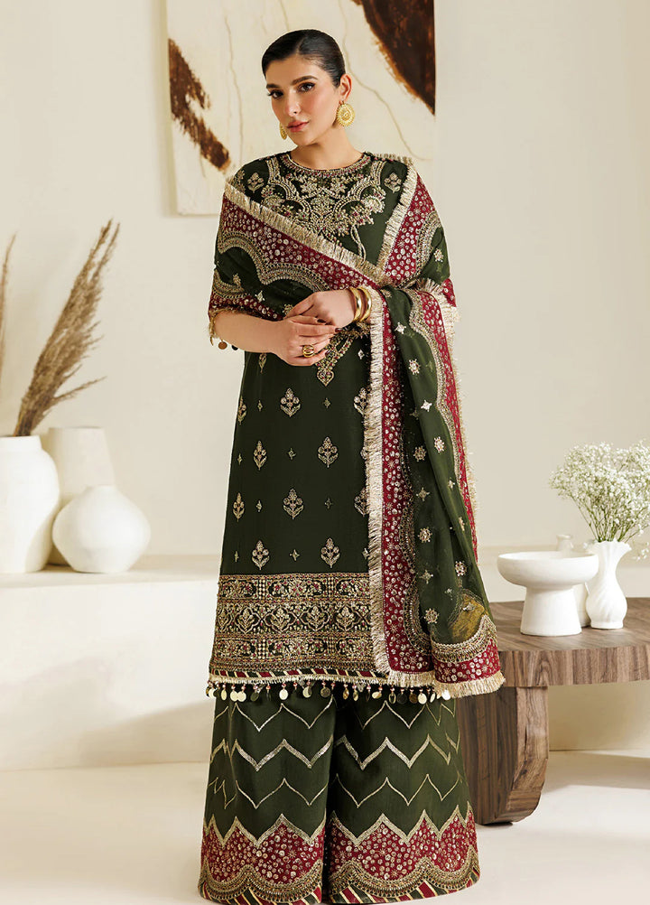 Aymal by Alizeh Fashion Handcrafted Unstitched Embroidered Chiffon 3 Pcs Suit AF26UAC 07-HYAN - Festive Collection