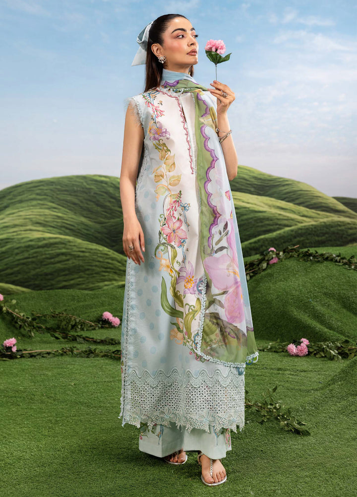 M Basics by Maria B Unstitched Embroidered Lawn 3 Piece Suit MB26SSEL MB-CUSV14-05A - Eid Collection