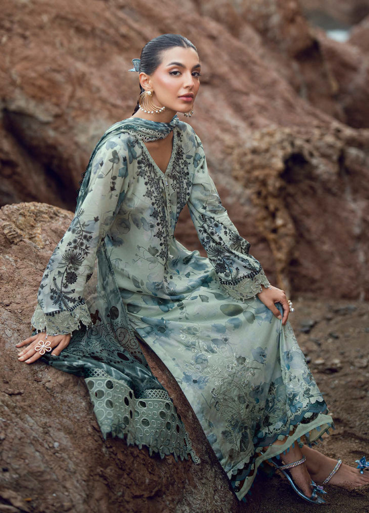 Gardenia by Nureh Unstitched Embroidered Lawn 3 Piece Suit NU26UGL NSG-206 - Summer Collection